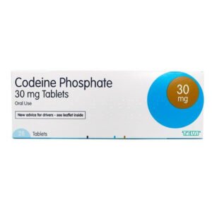 Codeine Phosphate 30mg Tablets - Prescription medication for mild to moderate pain relief and cough suppression.